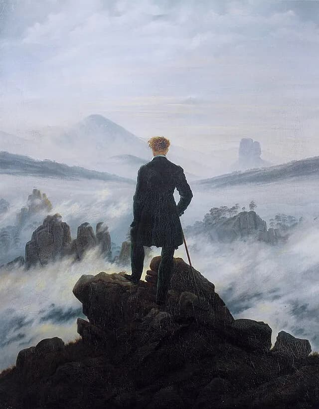 Bulutların Üzerinde Yolculuk, C.D. Friedrich