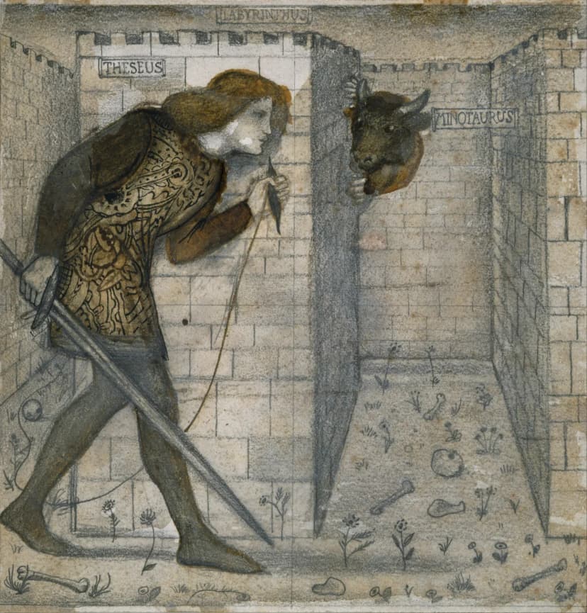 edwardburne jones tiledesign theseusandtheminotaurinthelabyr