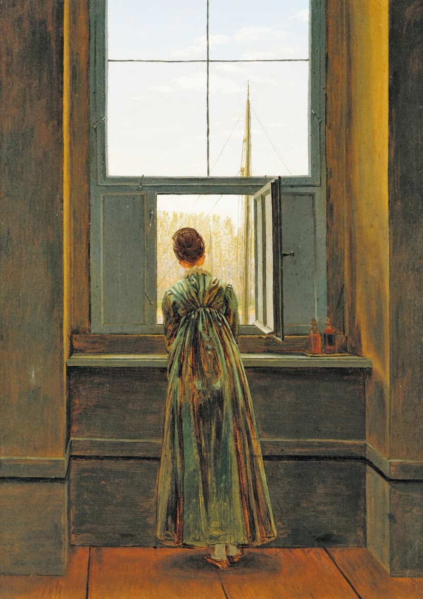 Caspar David Friedrich, Pencerede Kadın, 1822
