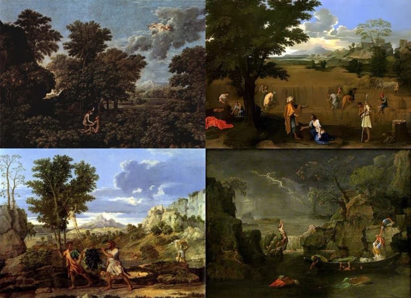 lesquatresaisonsnicolaspoussinmontagedequatretableaux