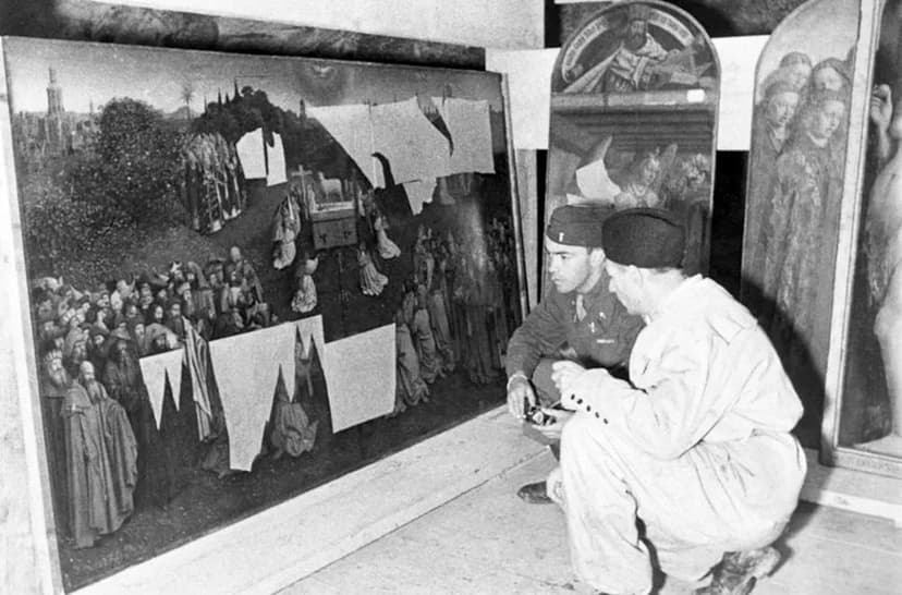 Restoratör Karl Sieber, Gent Sunağı'yla, Avusturya 1945