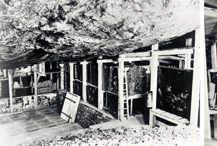 Altaussee tuz madeninde depolanan tablolar, 1945