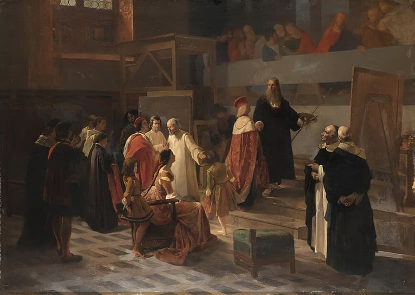 Cherubino Cornienti, Ludovico Sforza'nın Leonardo'yu refektuvarda ziyareti