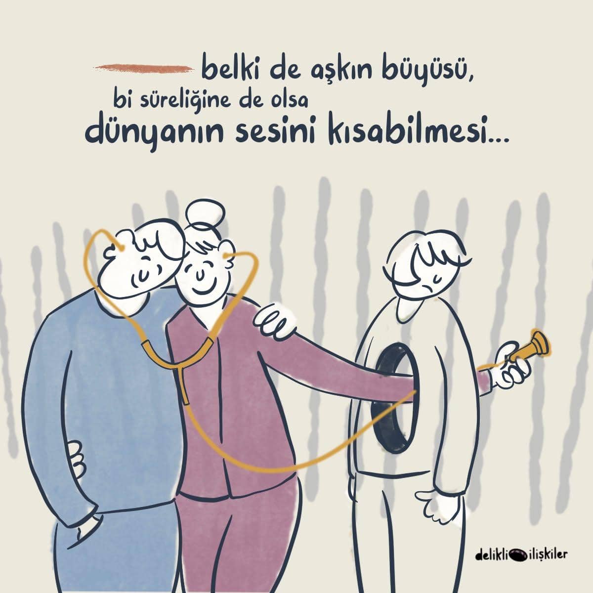 Ses sayısı illüstrasyonu, @delikli.iliskiler