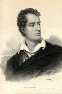 Jean-Baptiste Mauzaisse Lord Byron Portresi Romantik Dönem Yağlı Boya Tablo