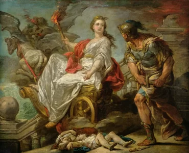 Charles André van Loo Jason ve Medea tablosu, aşk ve ihanet temalı klasik sanat eseri
